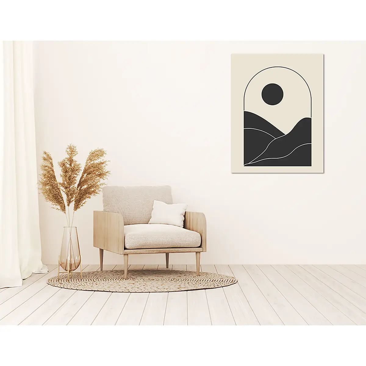 Bild Contemporary Abstract Sunrise Metal | Mehrfarbig