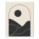 Bild Contemporary Abstract Sunrise Metal | Mehrfarbig