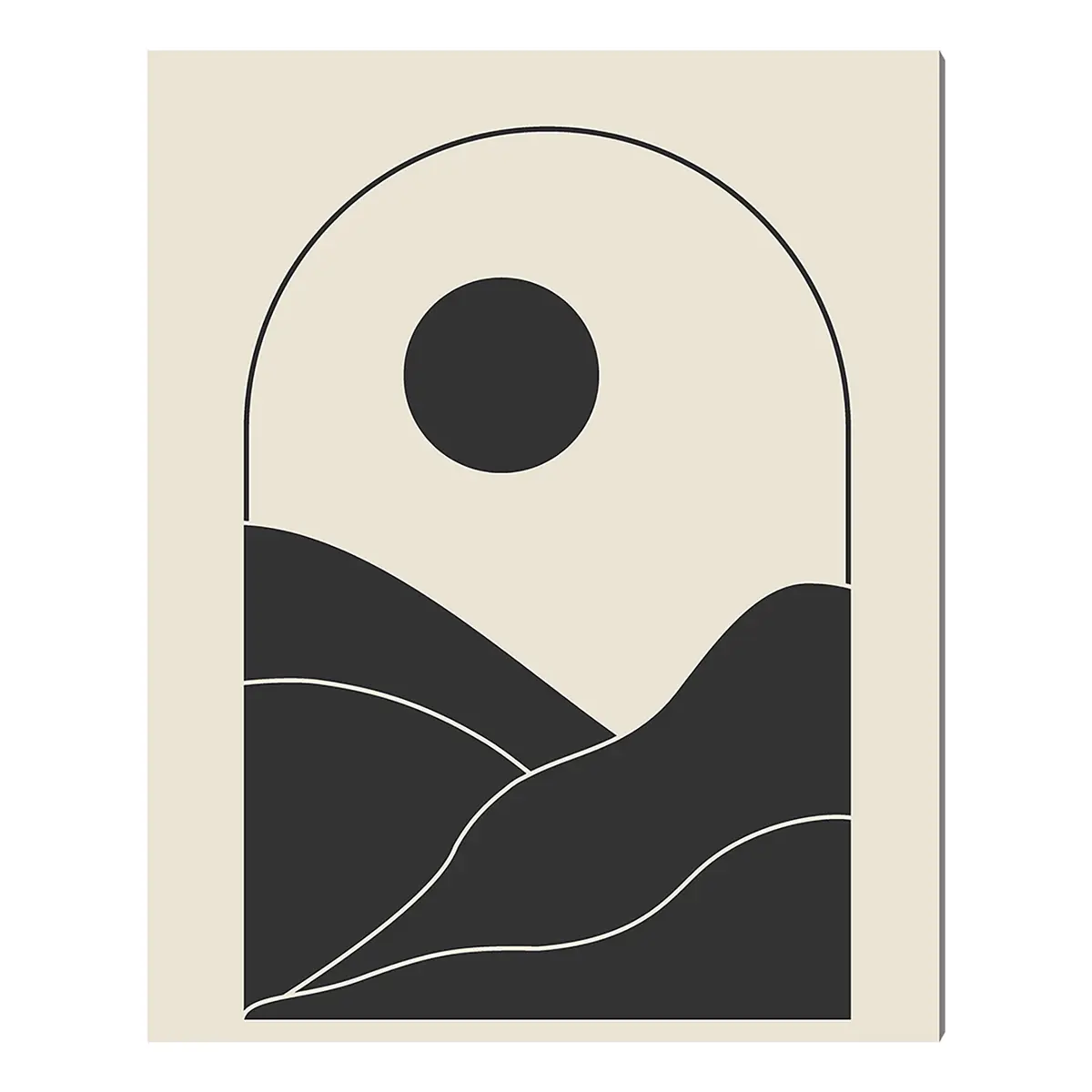 Bild Contemporary Abstract Sunrise Metal | Mehrfarbig