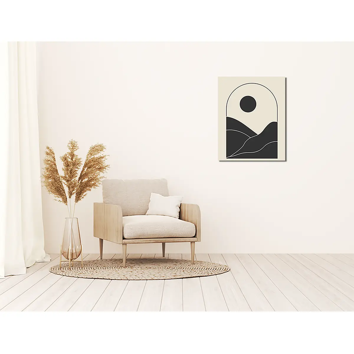 Bild Contemporary Abstract Sunrise Metal | Mehrfarbig
