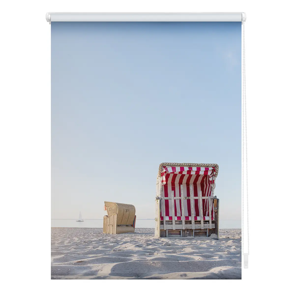 Klemmfix Rollo Strandkorb | Blau