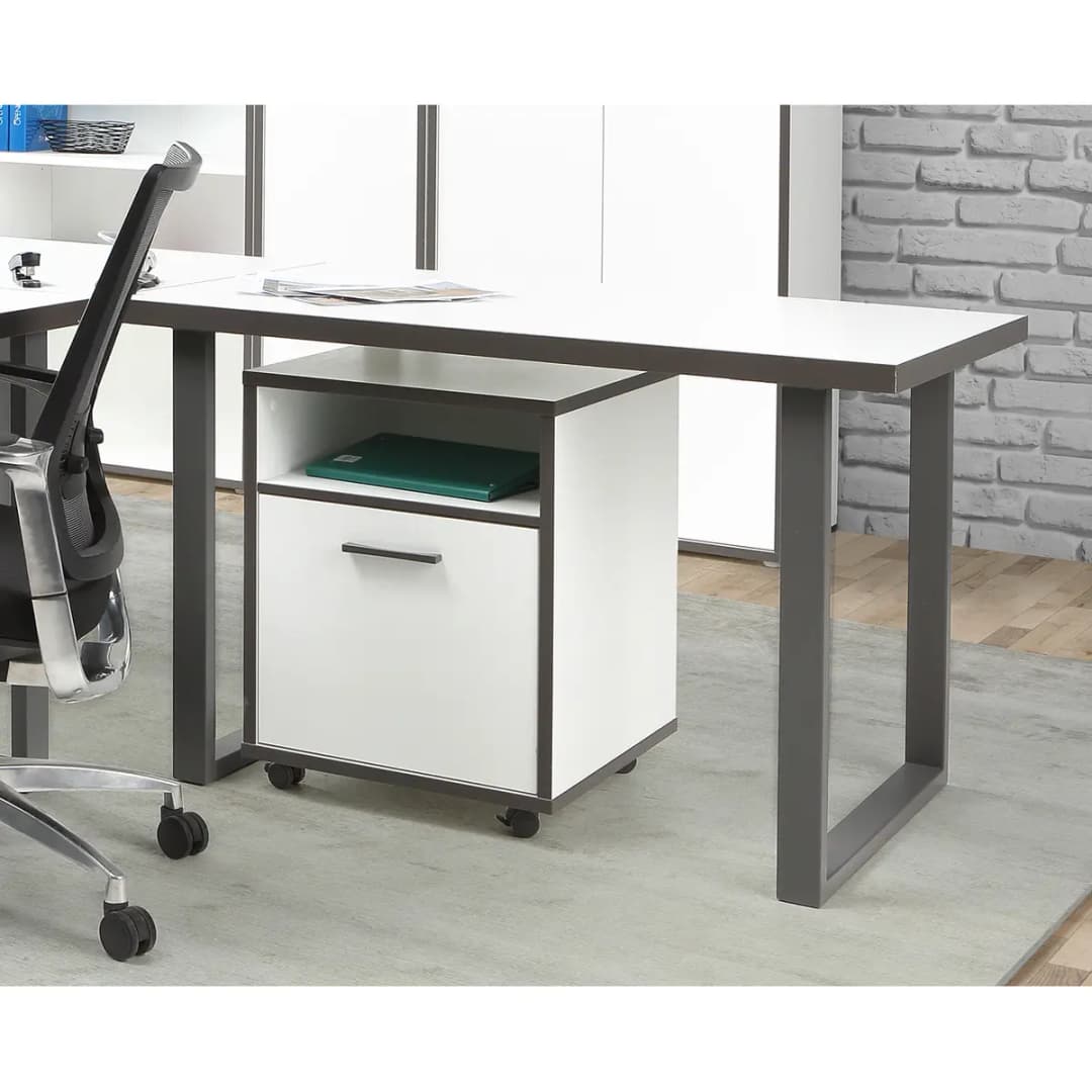 Schreibtisch 120cm Weiß | Weiß