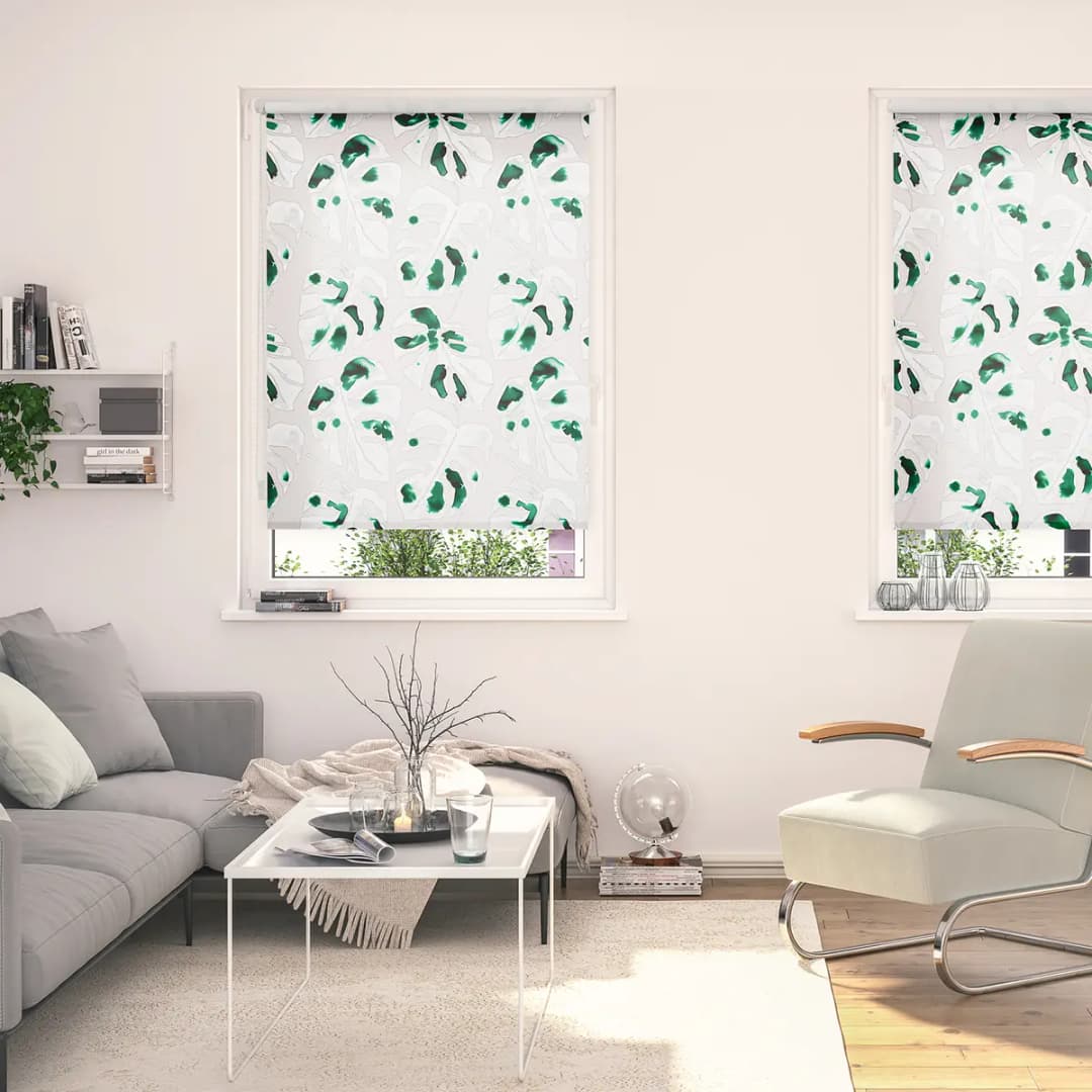 Klemmfix Rollo Monstera | Grün