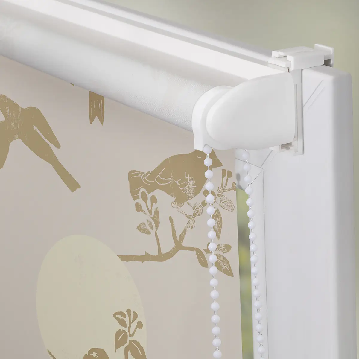 Klemmfix Rollo Moon Birds | Beige