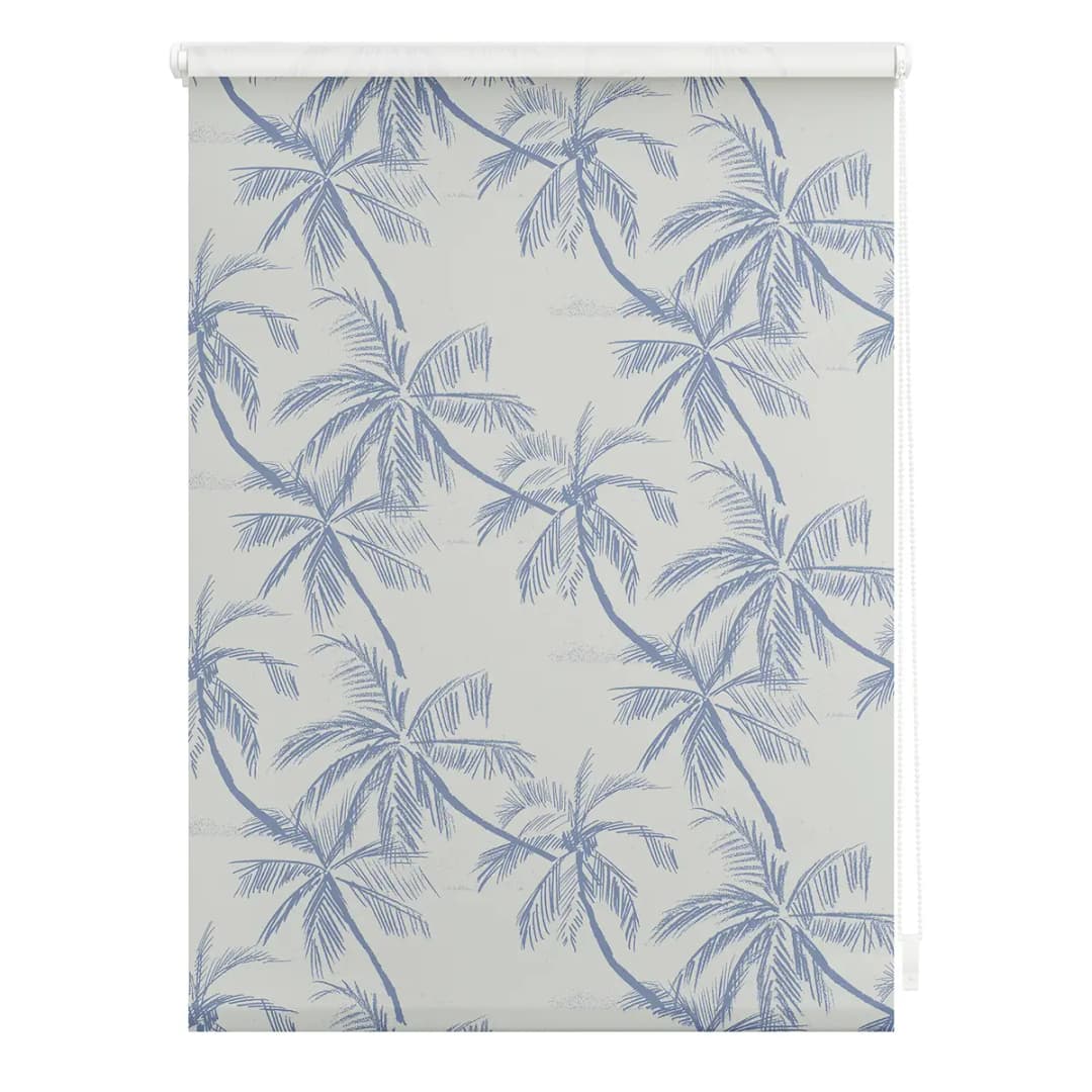 Klemmfix Rollo Blueprint Palms II | Blau