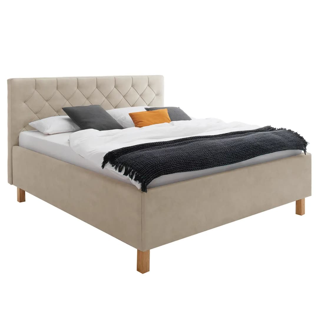 Polsterbett 160 x 200cm | Beige