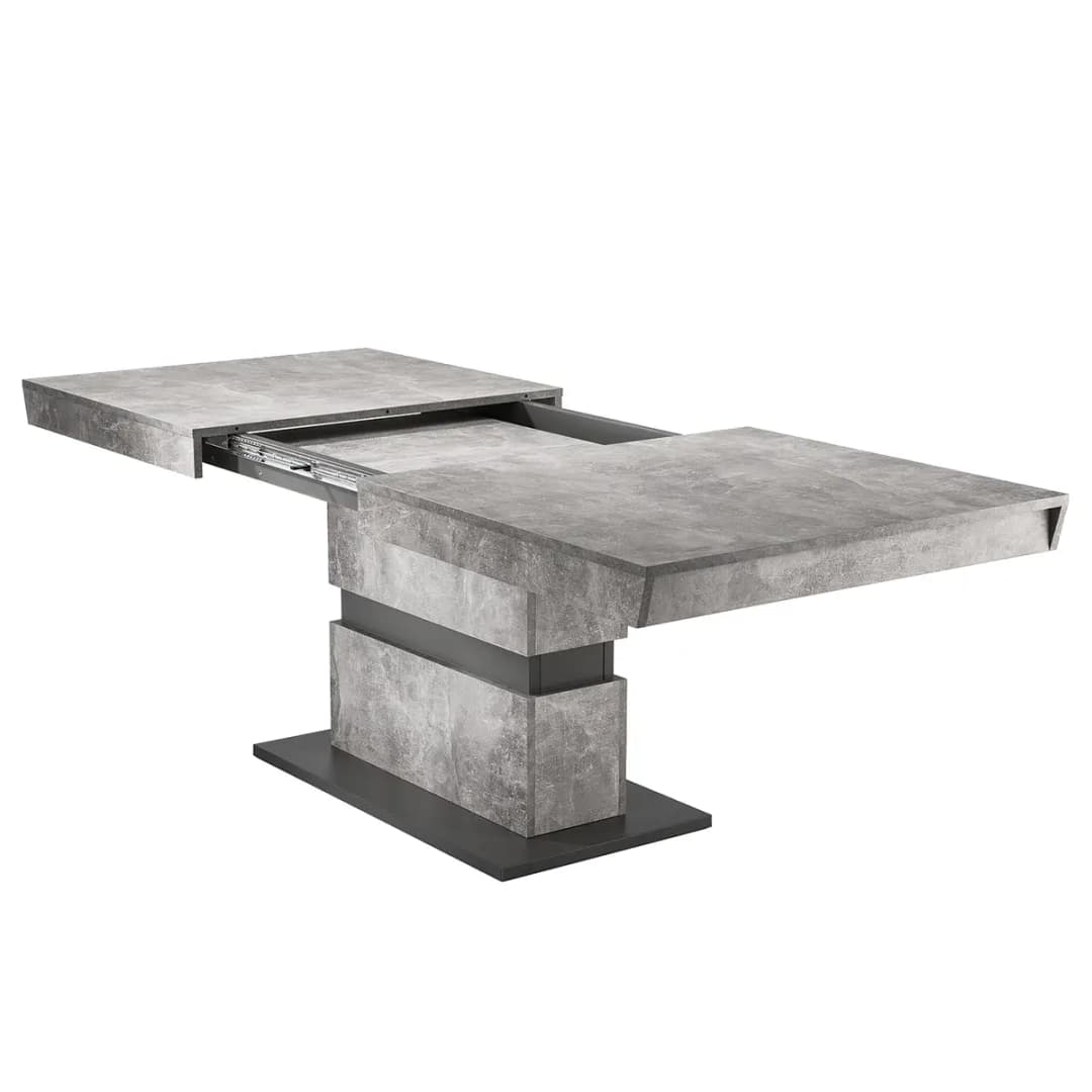 Esstisch Emilio I 140cm Grau Ausziehbar | Grau