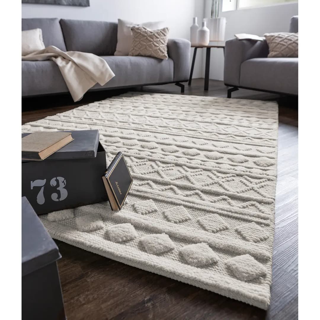 Wollteppich Hägga | Beige