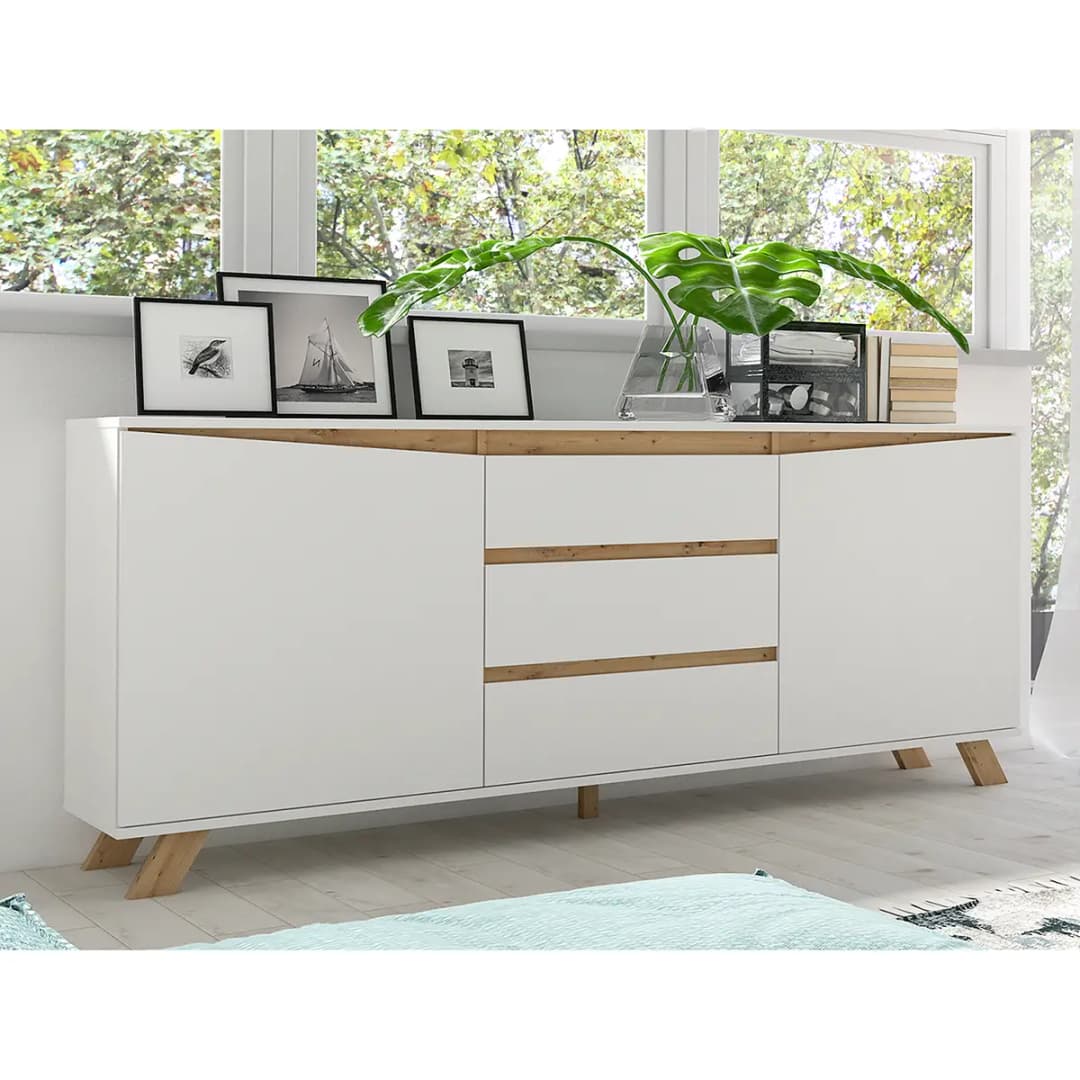 Sideboard 180cm Weiß | Weiß