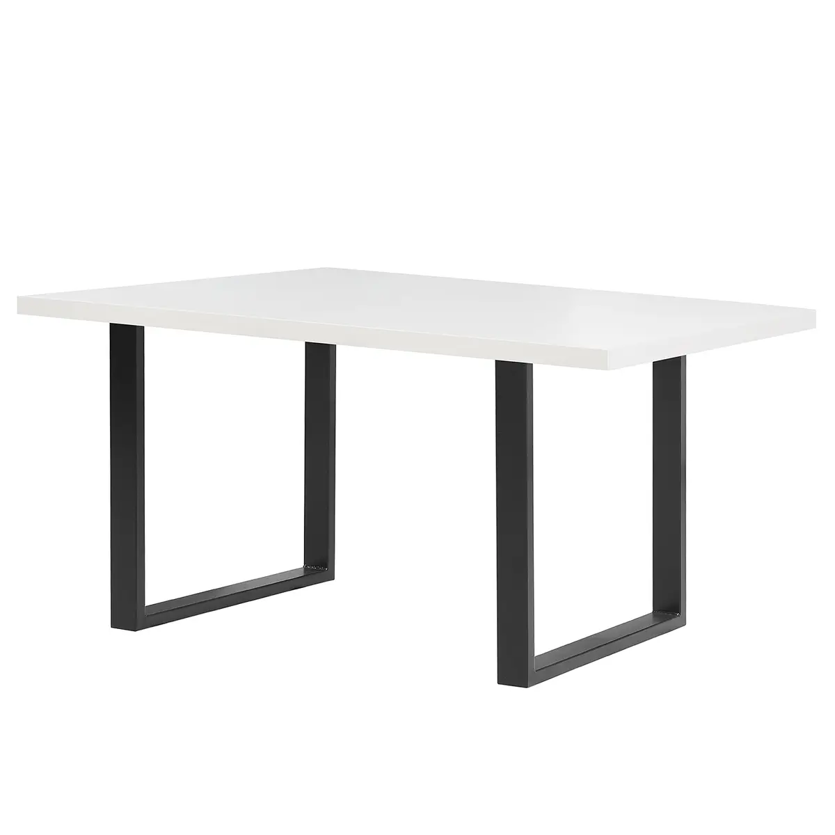 Esstisch Alton 160cm Weiß/Weiß Schwarz | Weiß