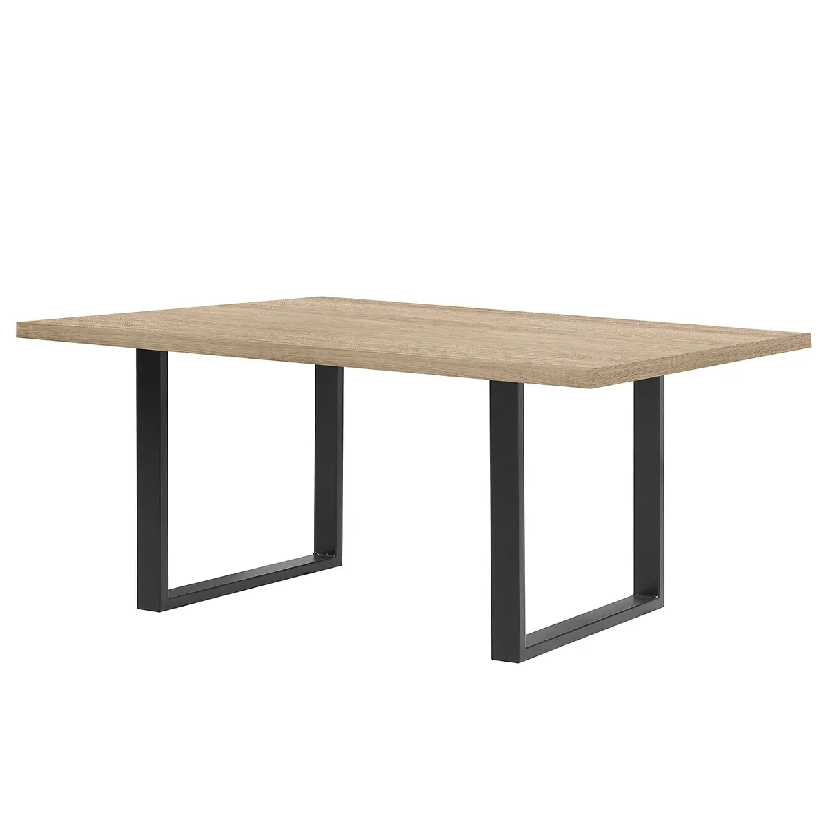 Esstisch Alton 160cm Beige/Eiche Sonoma Dekor Schwarz