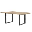 Esstisch Alton 160cm Beige/Eiche Sonoma Dekor Schwarz