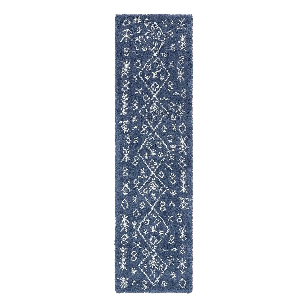 Läufer Temara Shag II 80 x 305cm Blau/Marineblau | Blau