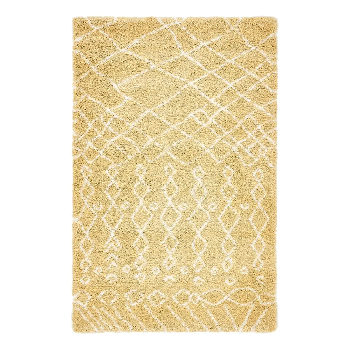 Kurzflorteppich Temara Shag I Gelb/Gelb 150 x 245cm | Gelb