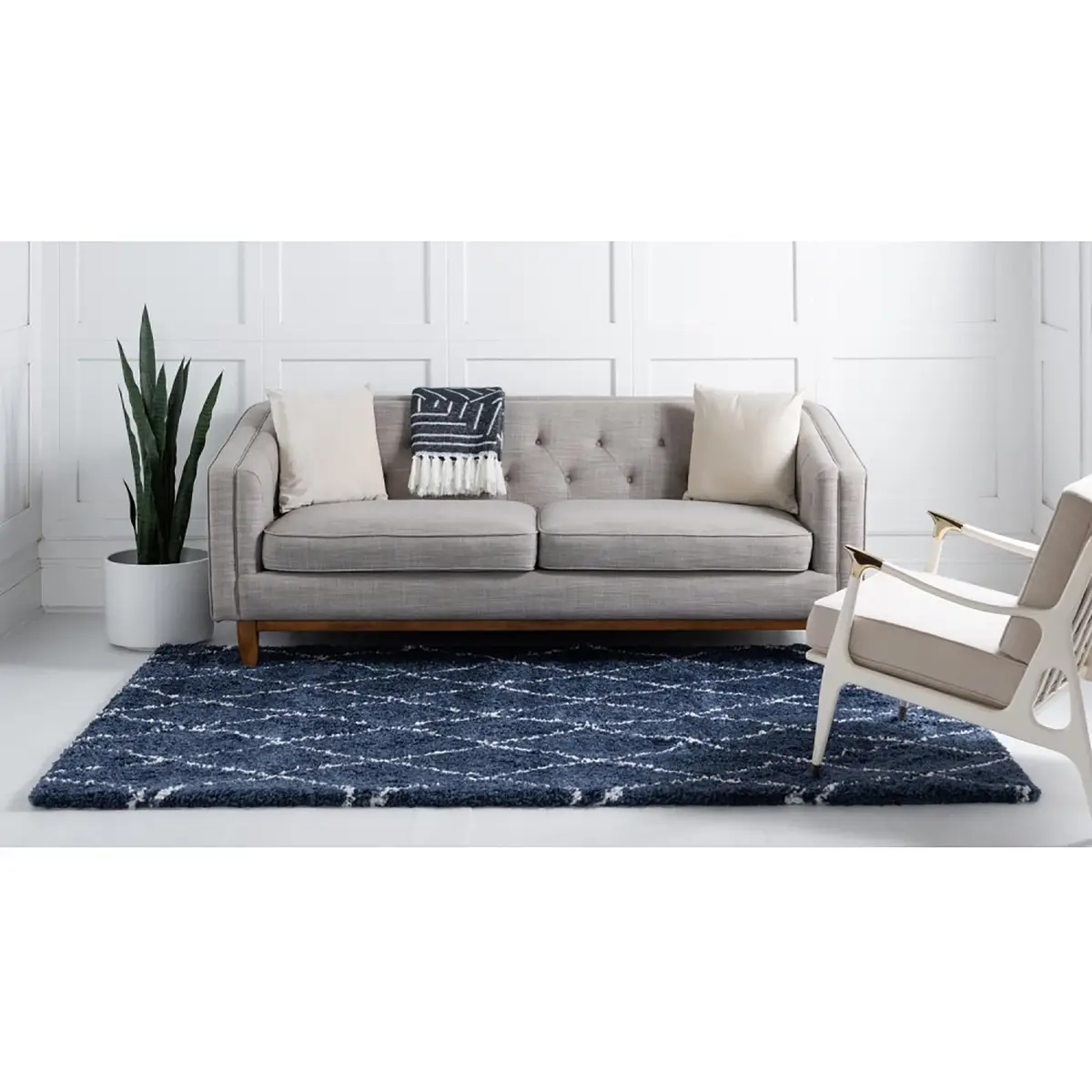 Kurzflorteppich Temara Shag II | Blau