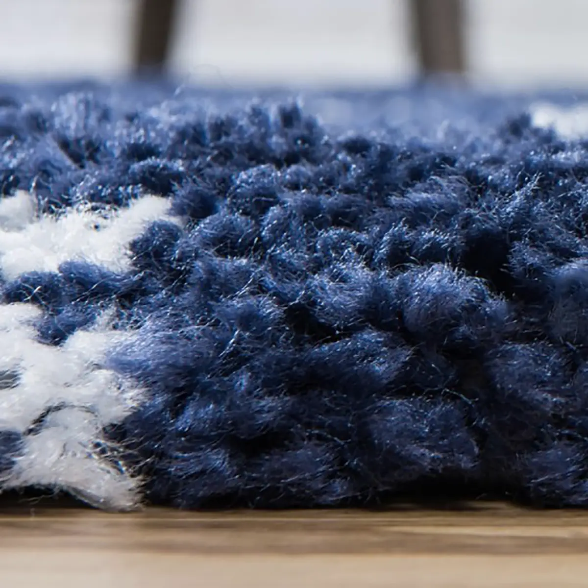 Läufer Temara Shag I 80 x 305cm Blau/Marineblau | Blau