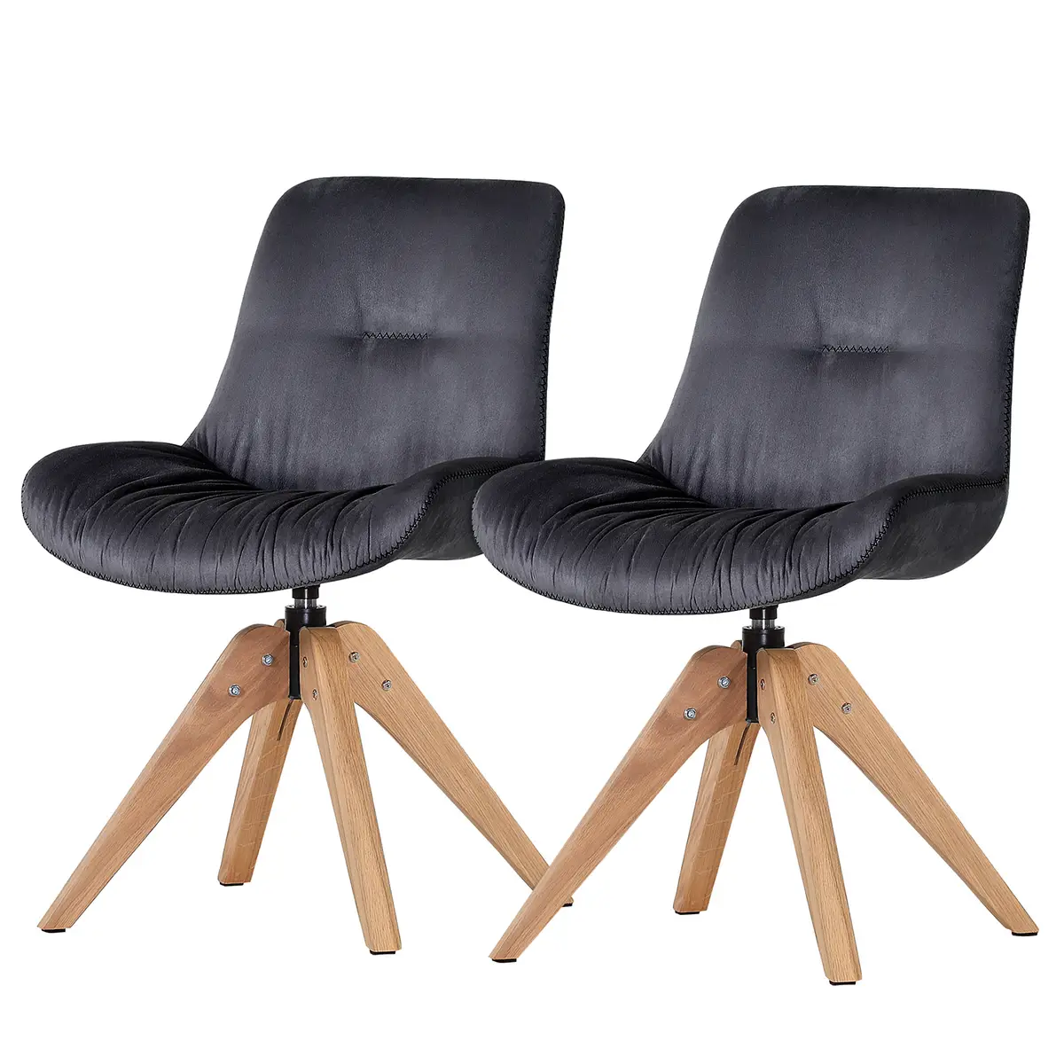 Drehbarer Polsterstuhl Wilbur | Schwarz
