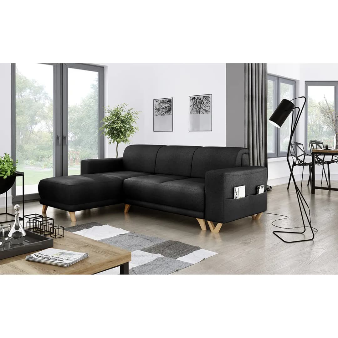 Ecksofa Coulter | Schwarz