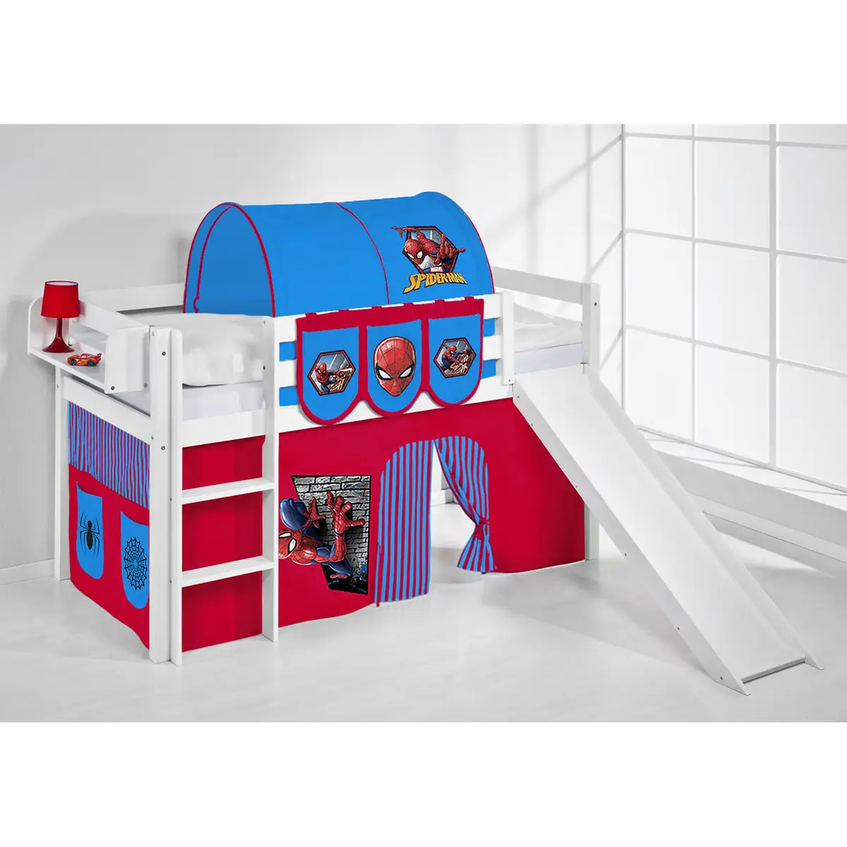 Hochbett Spiderman | Weiß
