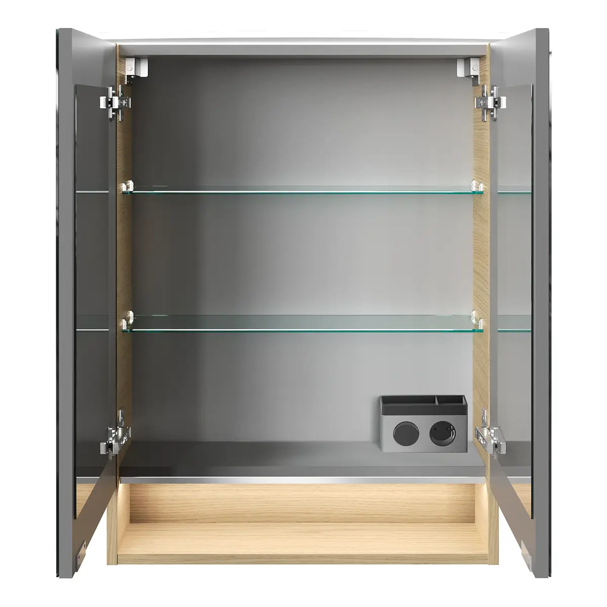 Spiegelschrank B.Style 60cm Beige/Eiche Hell Dekor | Beige