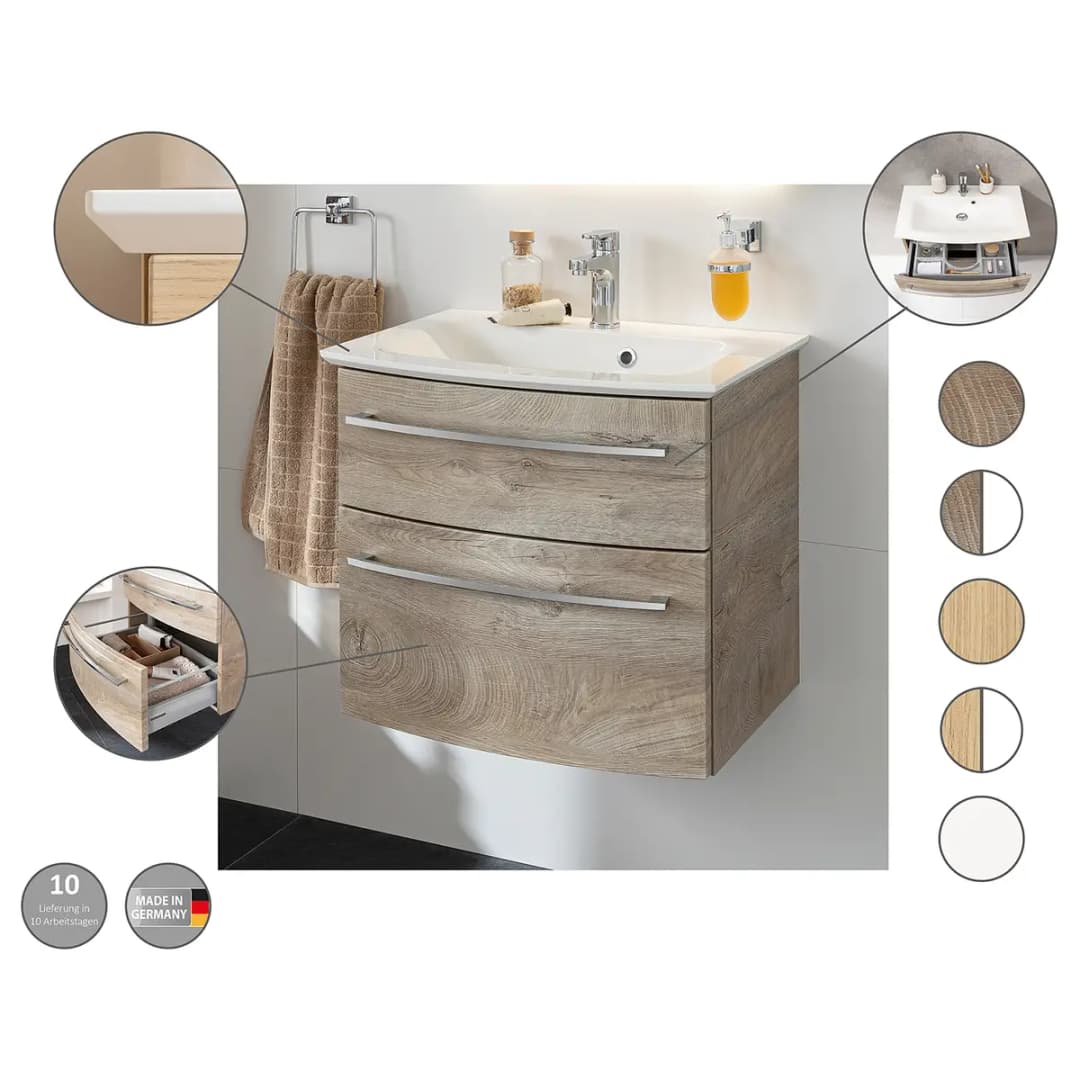 Waschtisch B.Style 65cm | Holztöne