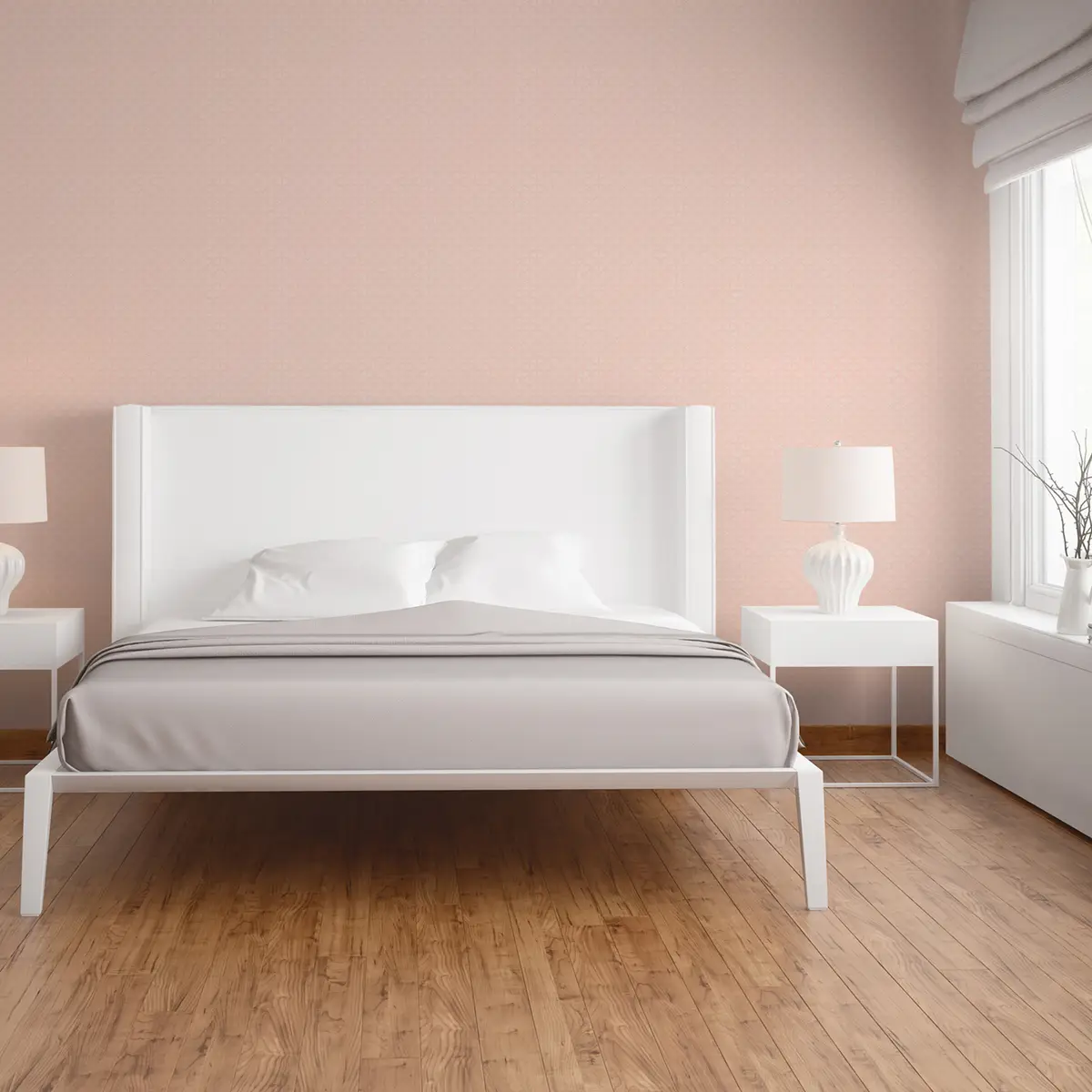 Vliestapete Art Deco | Rosa