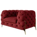 Sessel II Rot Samt Ravi | Rot
