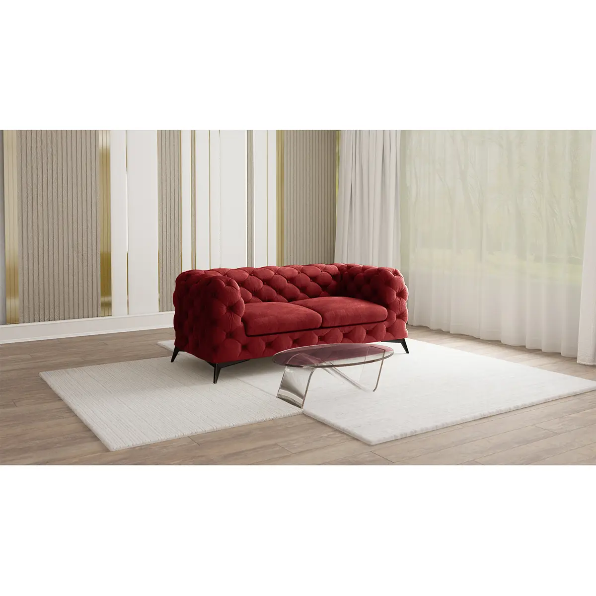 Sofa Ravi 2-Sitzer | Rot