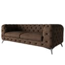 Sofa I 2,5-Sitzer Braun Microfaser Priya | Braun
