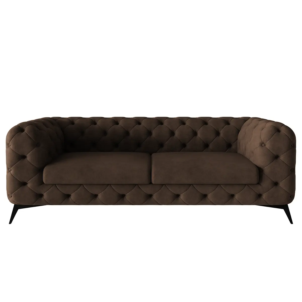 Sofa I 2,5-Sitzer Braun Microfaser Priya | Braun