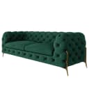 Sofa II 2,5-Sitzer Grün Samt Ravi | Grün