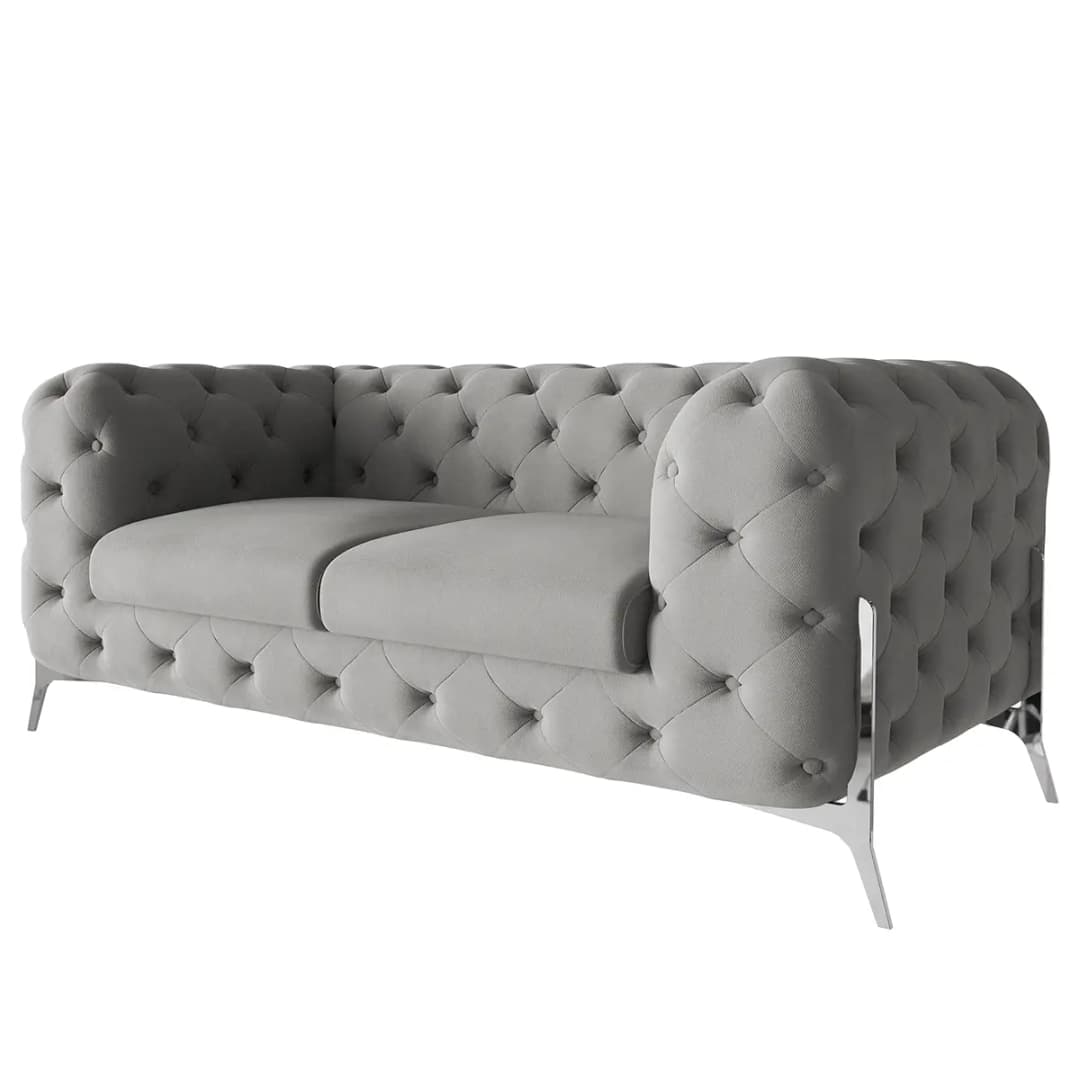 Sofa II 2-Sitzer Grau Microfaser Enza | Grau