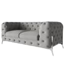 Sofa II 2-Sitzer Grau Microfaser Enza | Grau
