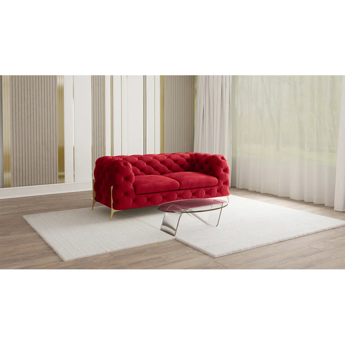 Sofa II 2-Sitzer | Rot