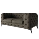 Sofa II 2-Sitzer Grau Microfaser Priya | Grau