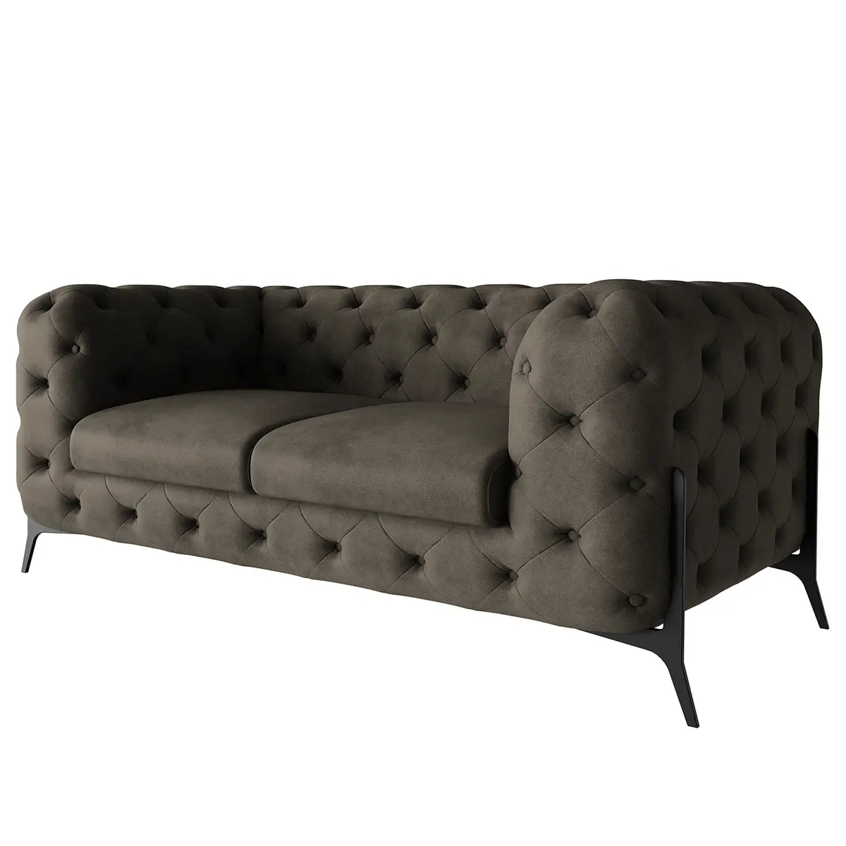 Sofa II 2-Sitzer Grau Microfaser Priya | Grau