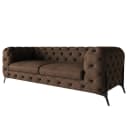 Sofa II 2,5-Sitzer Braun Microfaser Priya | Braun