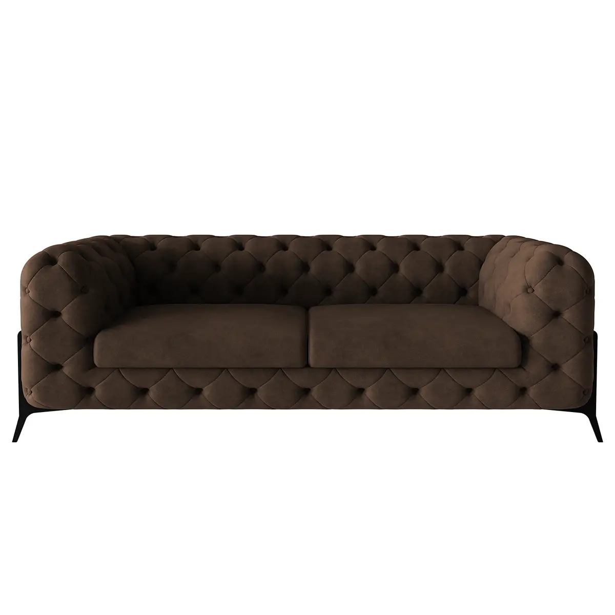 Sofa II 2,5-Sitzer Braun Microfaser Priya | Braun
