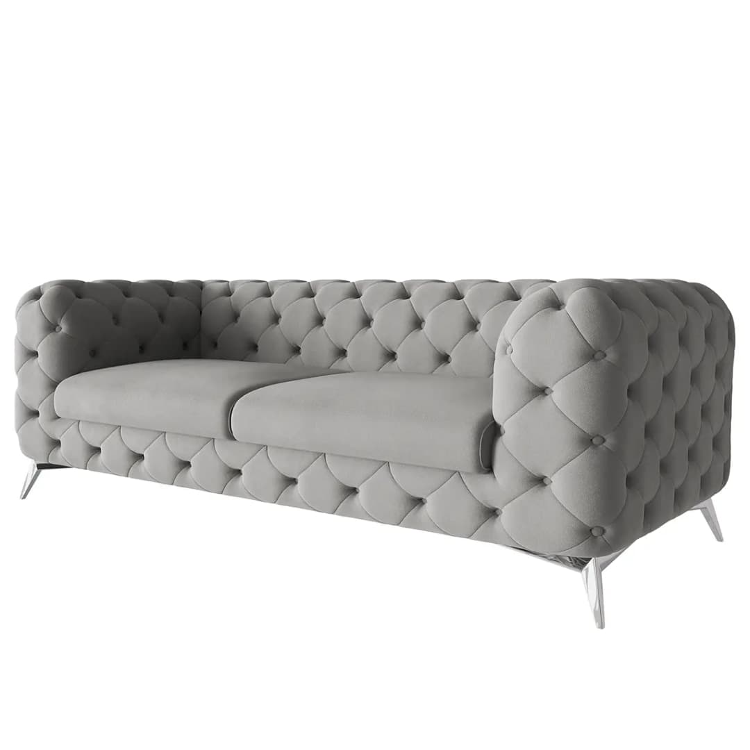 Sofa I 2,5-Sitzer Grau Microfaser Enza | Grau