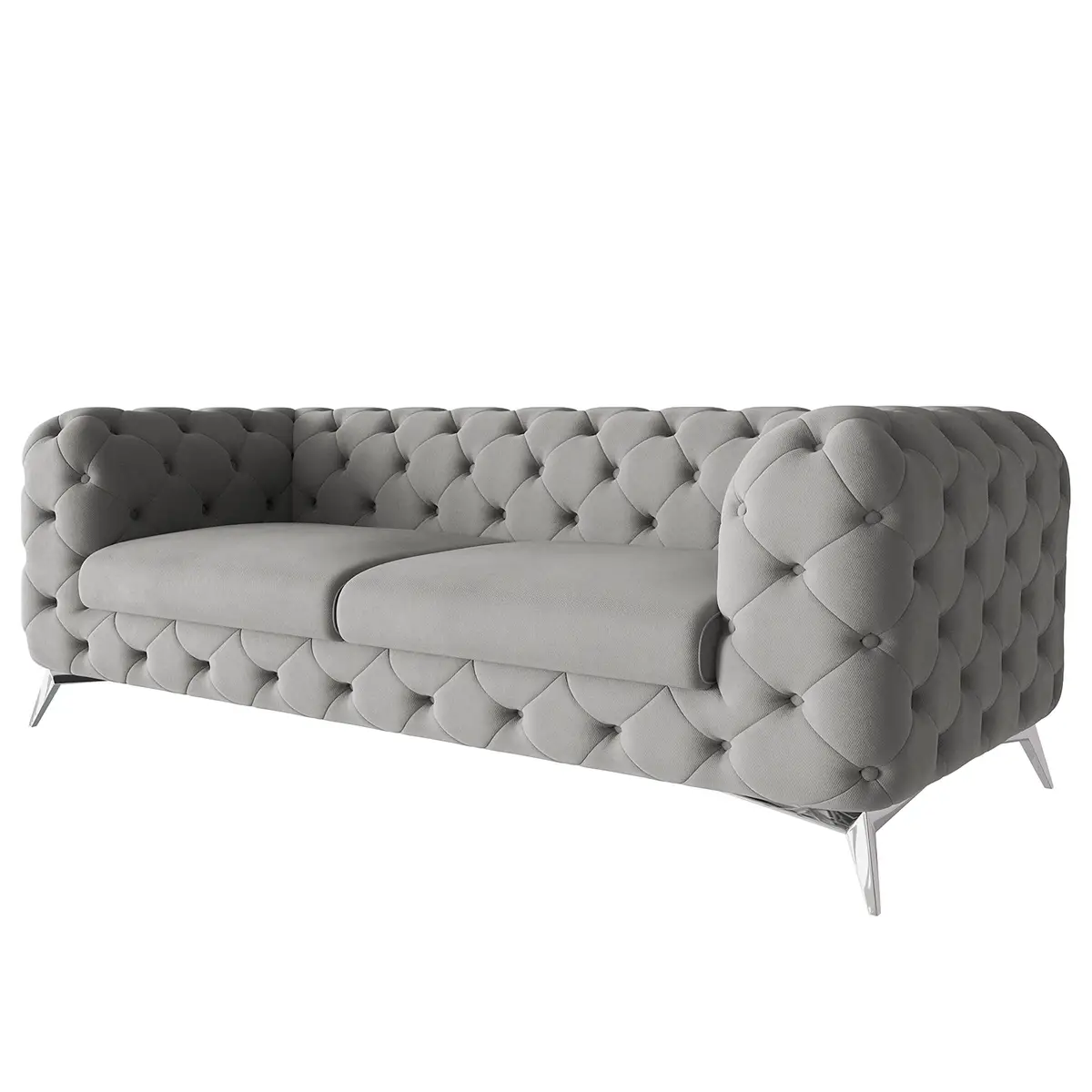 Sofa I 2,5-Sitzer Grau Microfaser Enza | Grau