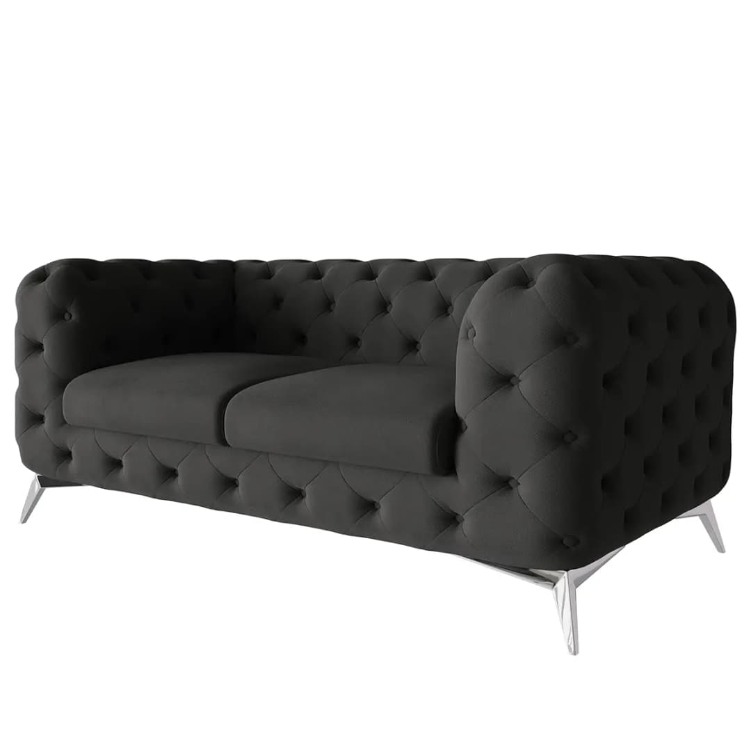 Sofa I 2-Sitzer Grau Microfaser Enza | Grau