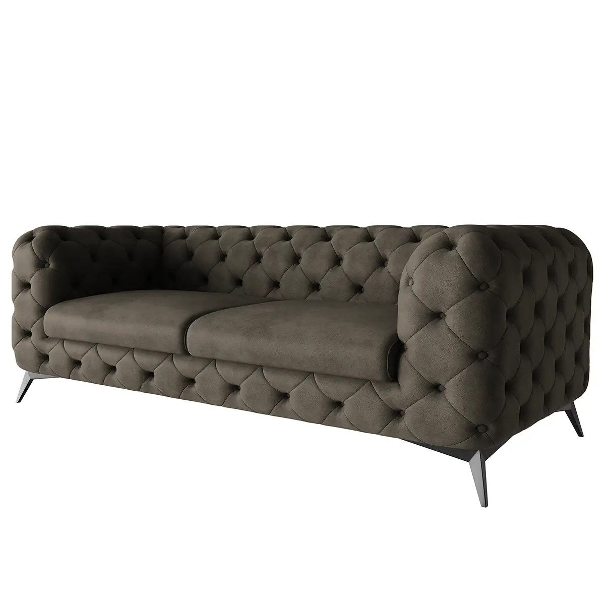 Sofa I 2,5-Sitzer Grau Microfaser Priya | Grau
