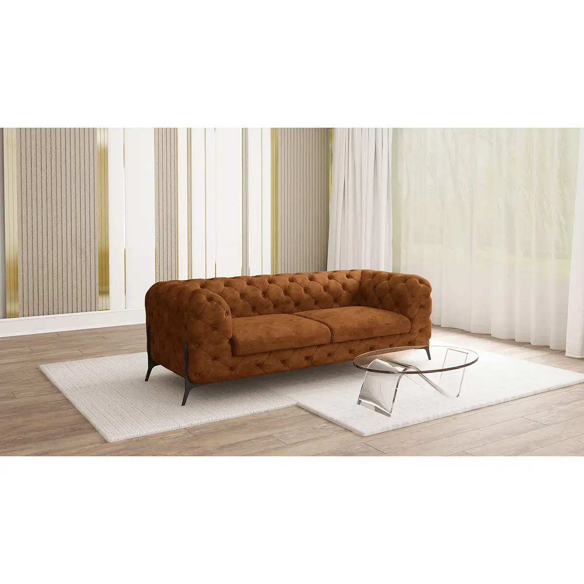 Sofa II 2,5-Sitzer | Braun
