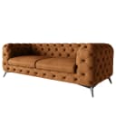 Sofa I 2,5-Sitzer Braun Microfaser Priya | Braun