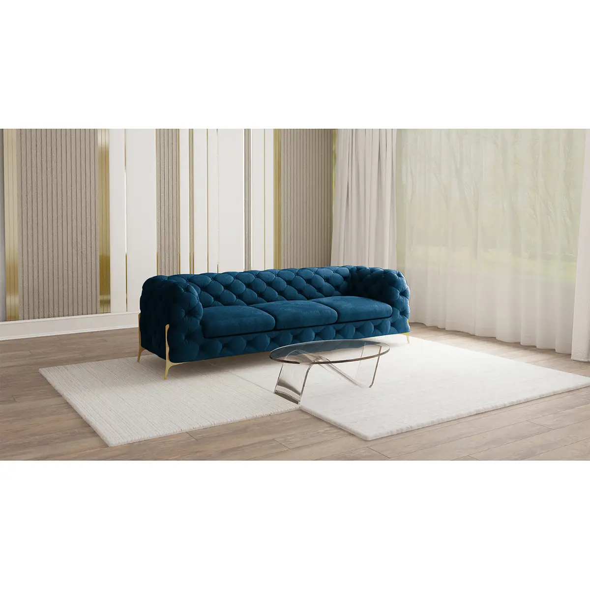 Sofa II 3-Sitzer Ravi | Blau