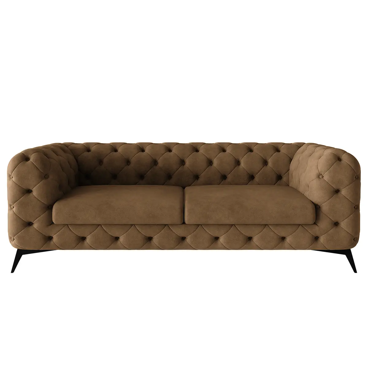 Sofa I 2,5-Sitzer Braun Microfaser Priya | Braun