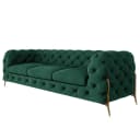 Sofa II 3-Sitzer Grün Samt Ravi | Grün