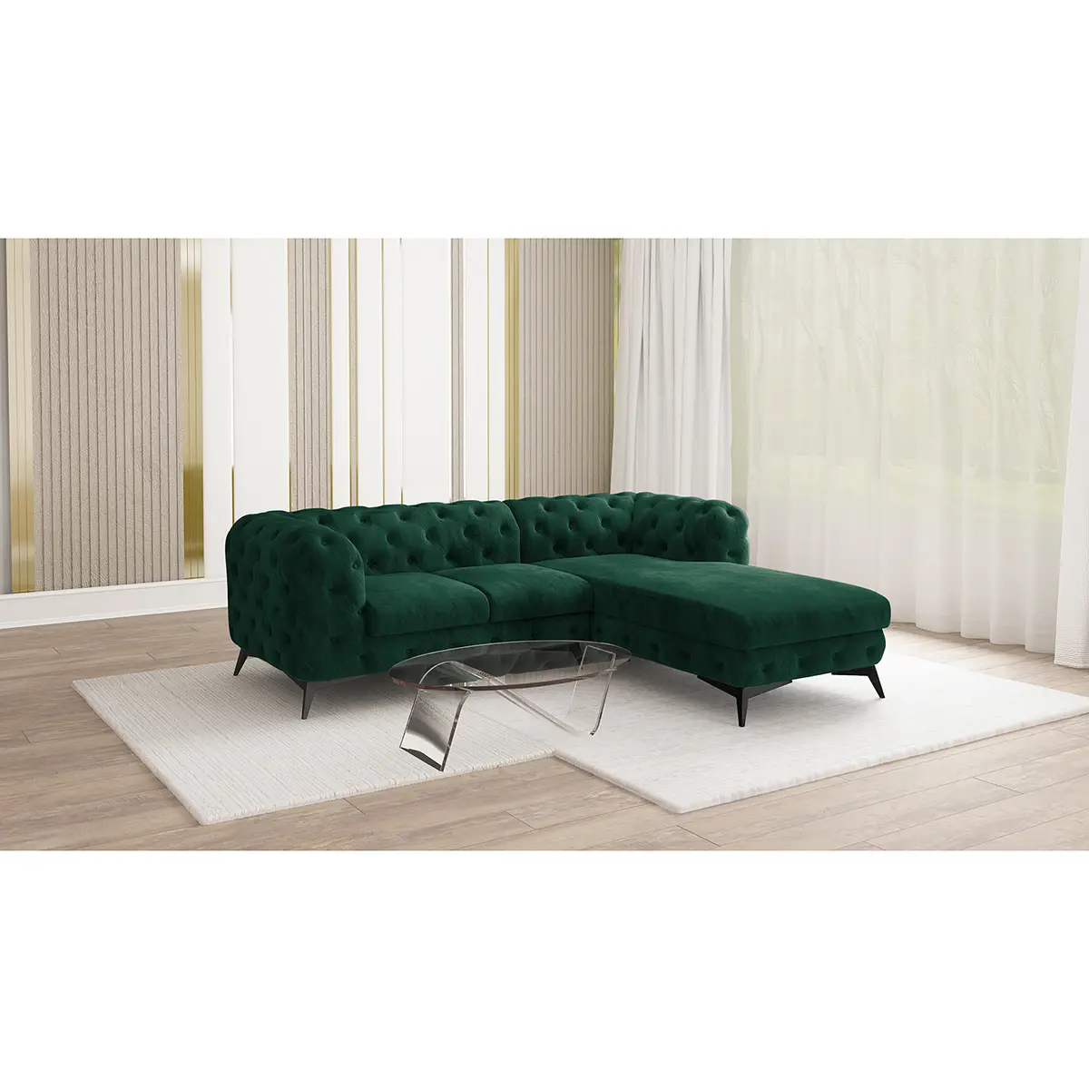 Ecksofa Ravi | Grün