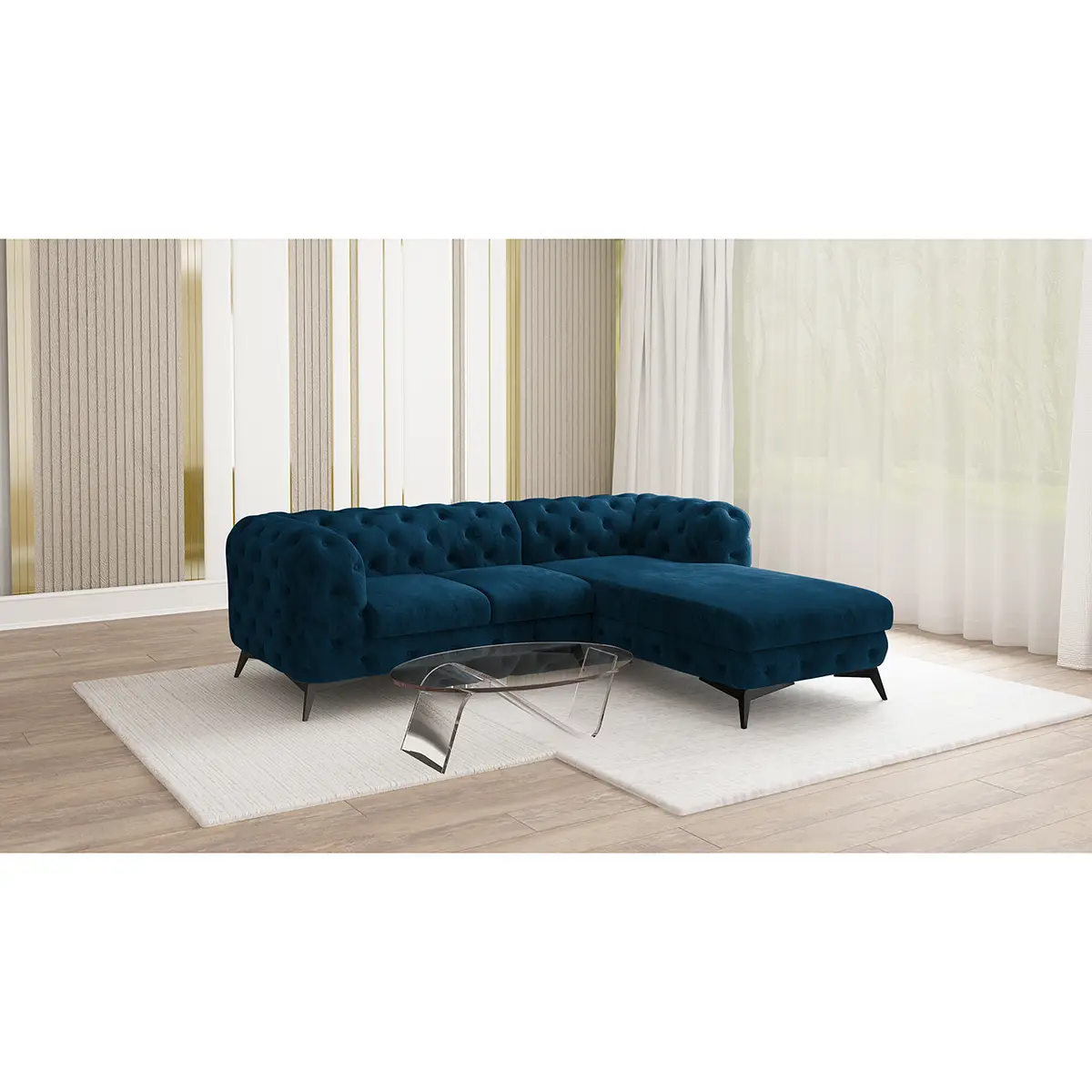 Ecksofa Ravi | Blau