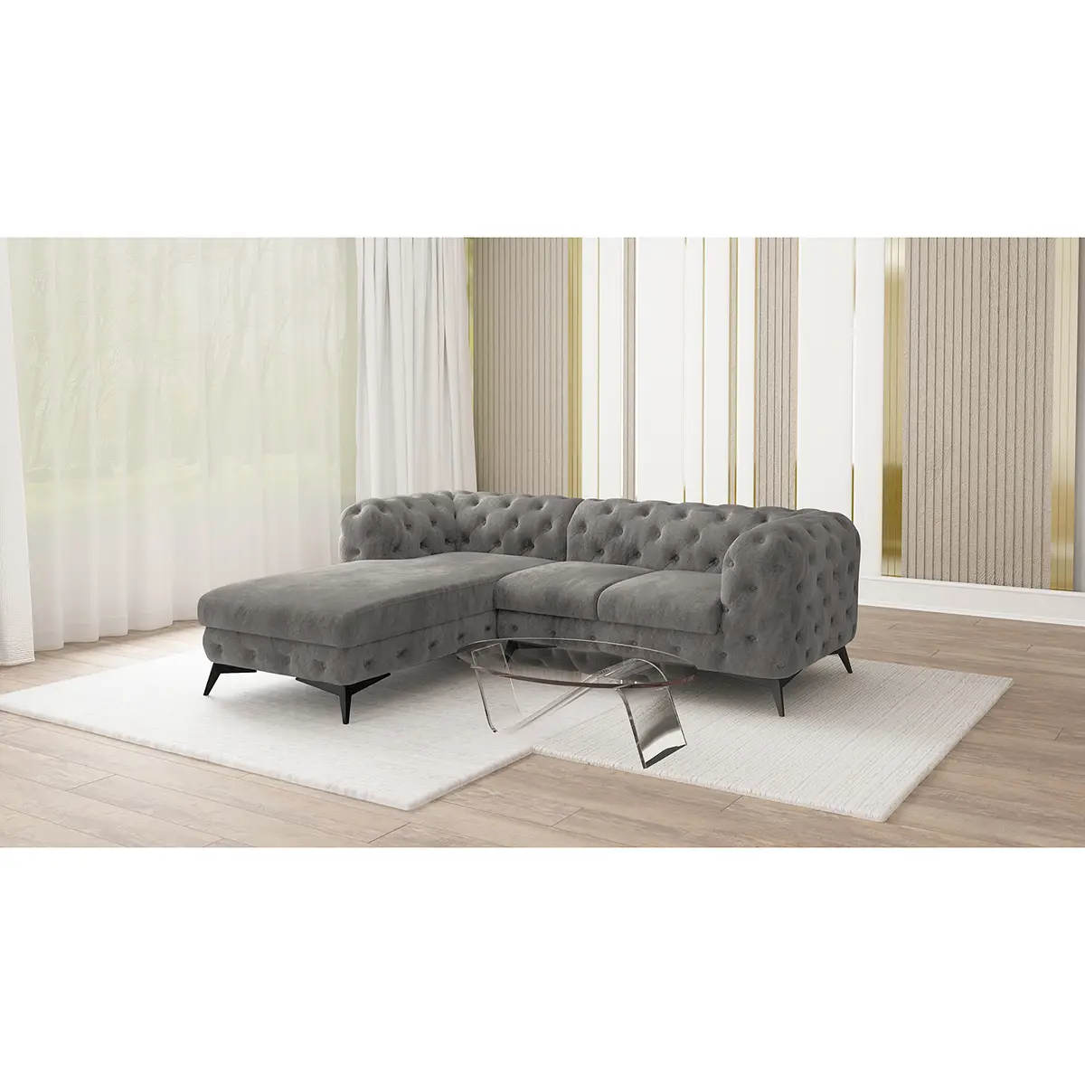 Ecksofa Ravi | Braun